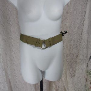 Olive Green Plus Belt Stretch NWT 2X